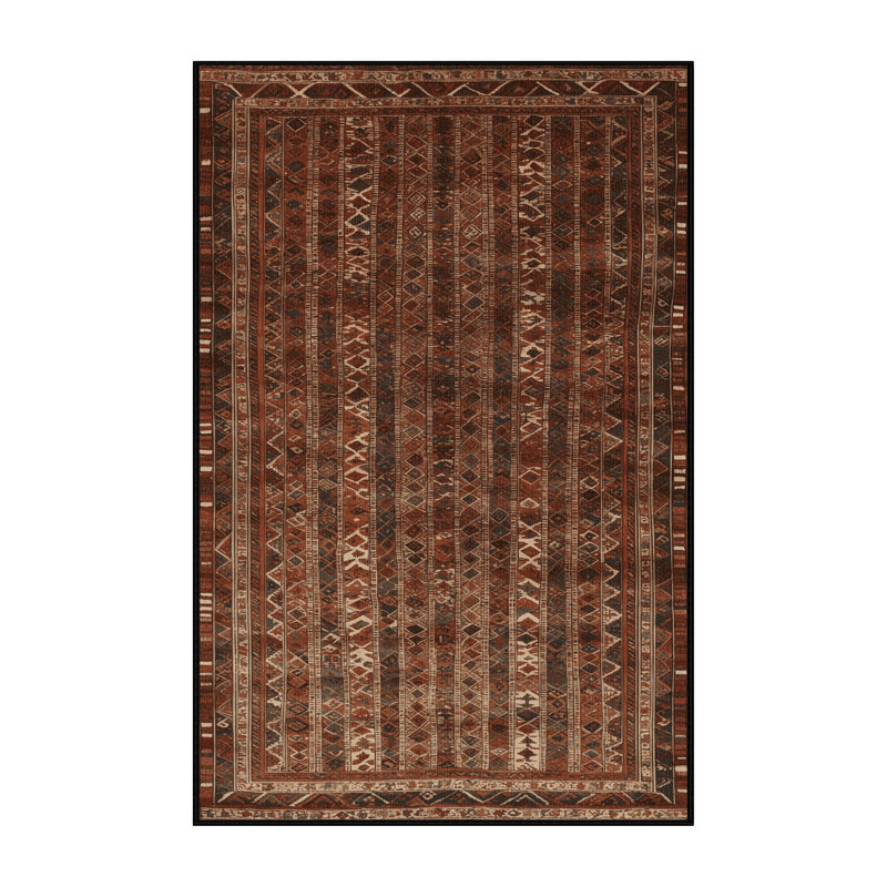 Tapis brun lavable à la machine, Rectangle 3 pi x 5 pi