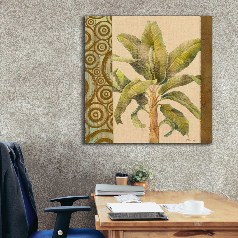 «Parlor Palm I» par Paul Brent, H 37 po x l 37 po x P 1,5 po