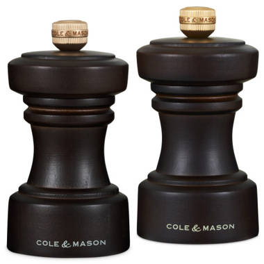 COLE & MASON BASICS BEECH WOOD & ACRYLIC SALT & PEPPER MILL SET – Cole &  Mason US