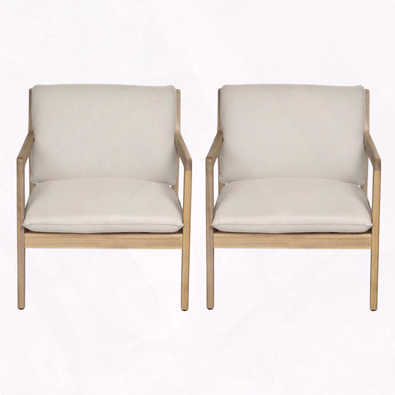 Fauteuil club d'extérieur en bois d'acacia