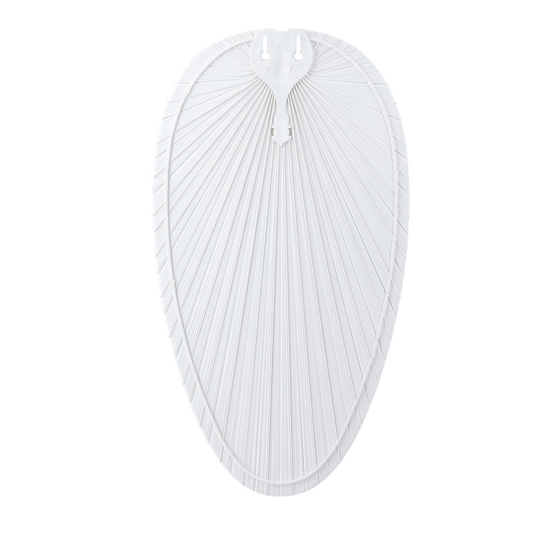 Islander DC 22 inch Indoor/Outdoor Ceiling Fan Narrow Oval Palm-Inspired Blade Set of 5 - Matte White, Matte White