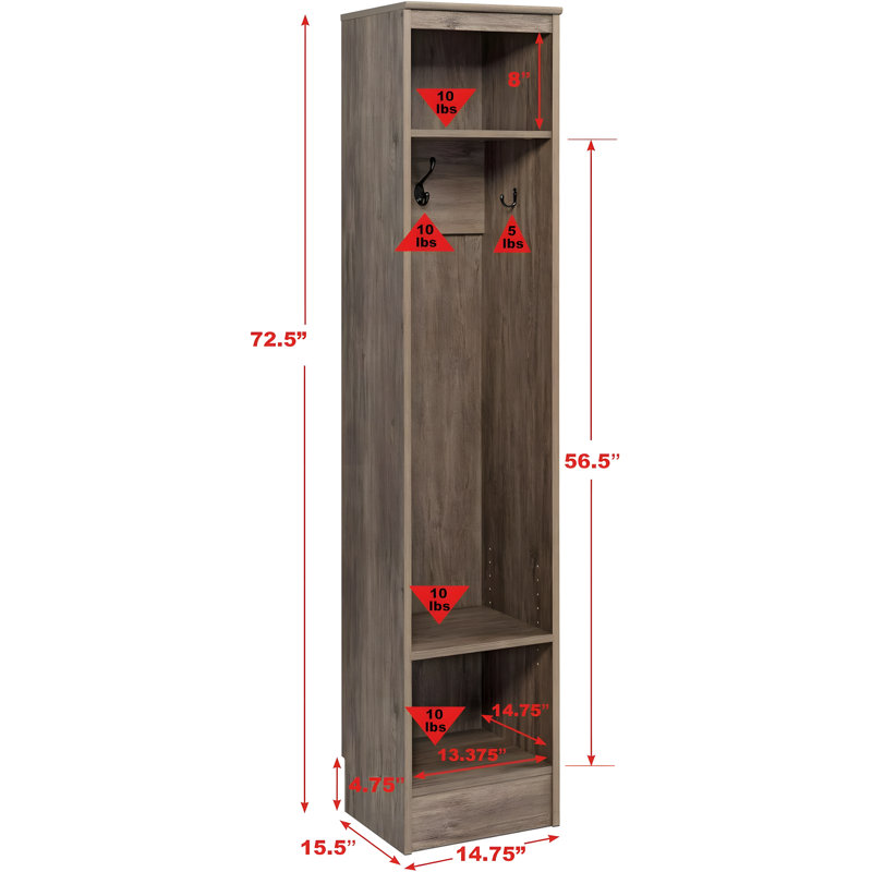 Space-Saving Entryway Organizer With Adjustable Shelves And Hooks For Versatile Storage