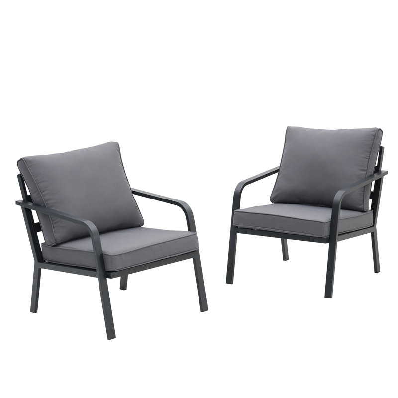 Chaise de patio en aluminium de 26 po de largeur (ensemble de 2)