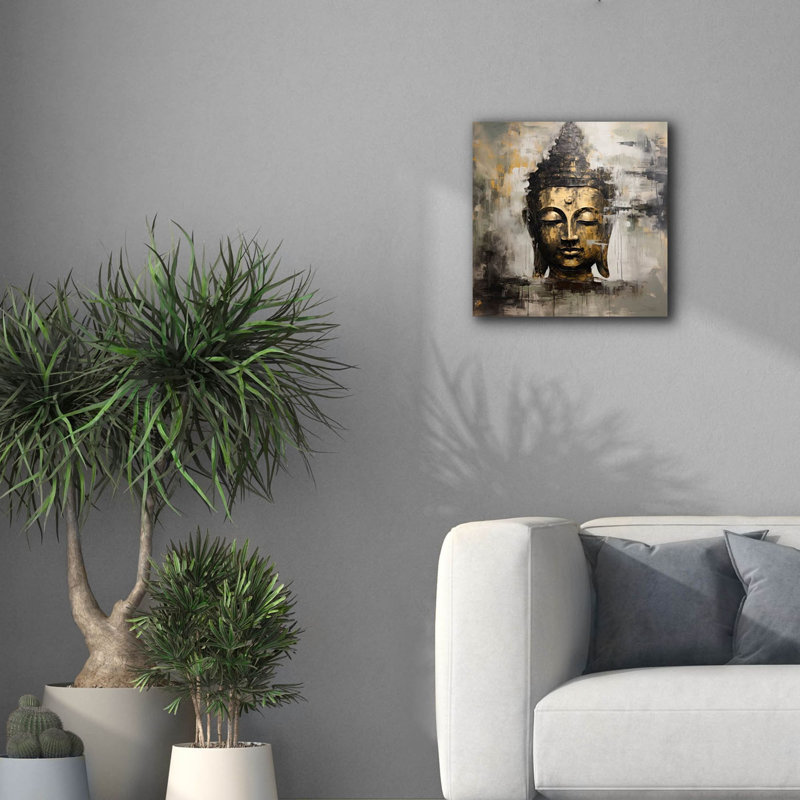 «Buddha 5» par Cameron Gray, art mural sur toile, H 18 po x l 18 po x P 0,75 po