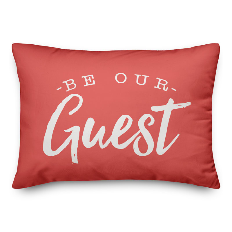 Textual Outdoor Throw Pillow, Coral