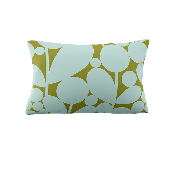 Bubble Flower Aqua Seagrass Pillowcase Pair