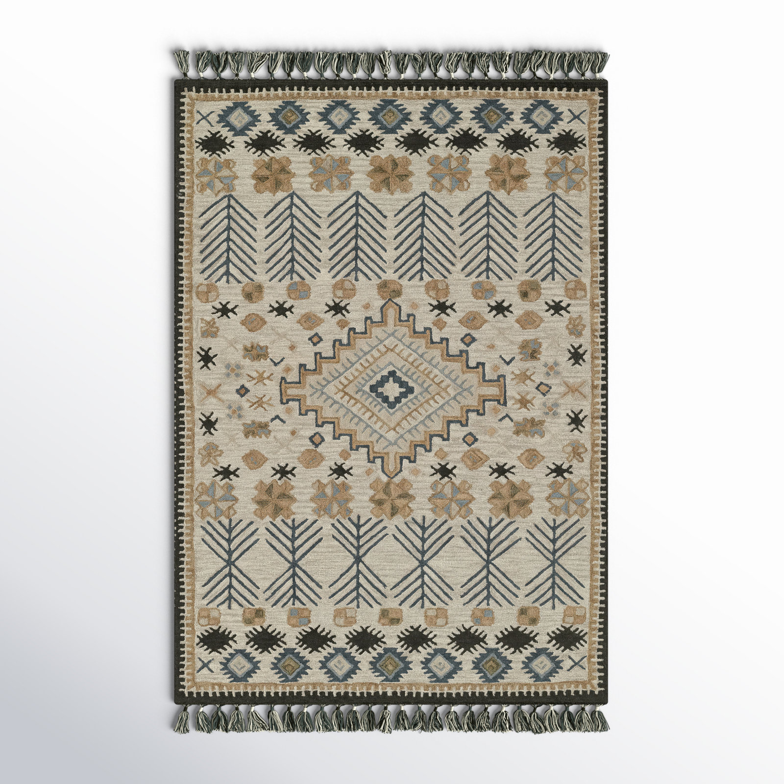 Anine Hand Tufted Wool Rug, Rectangle 3'6" x 5'6"