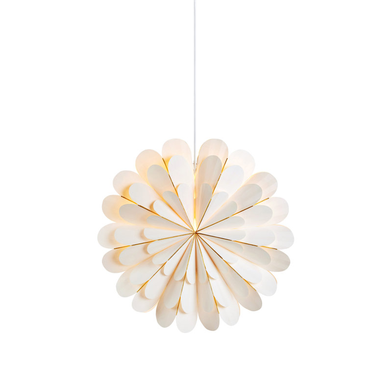 1 - Light Unique/Statement Pendant, 60cm H x 60cm W x 18cm D, White