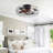 Hadiah 19.7 inch 7 - Blade Flush Mount Ceiling Fan with Remote Control and Light Kit Included-418287320