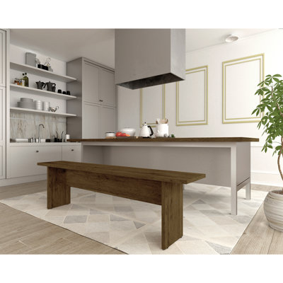 NoMad 68" Modern Dining Bench in Charcoal