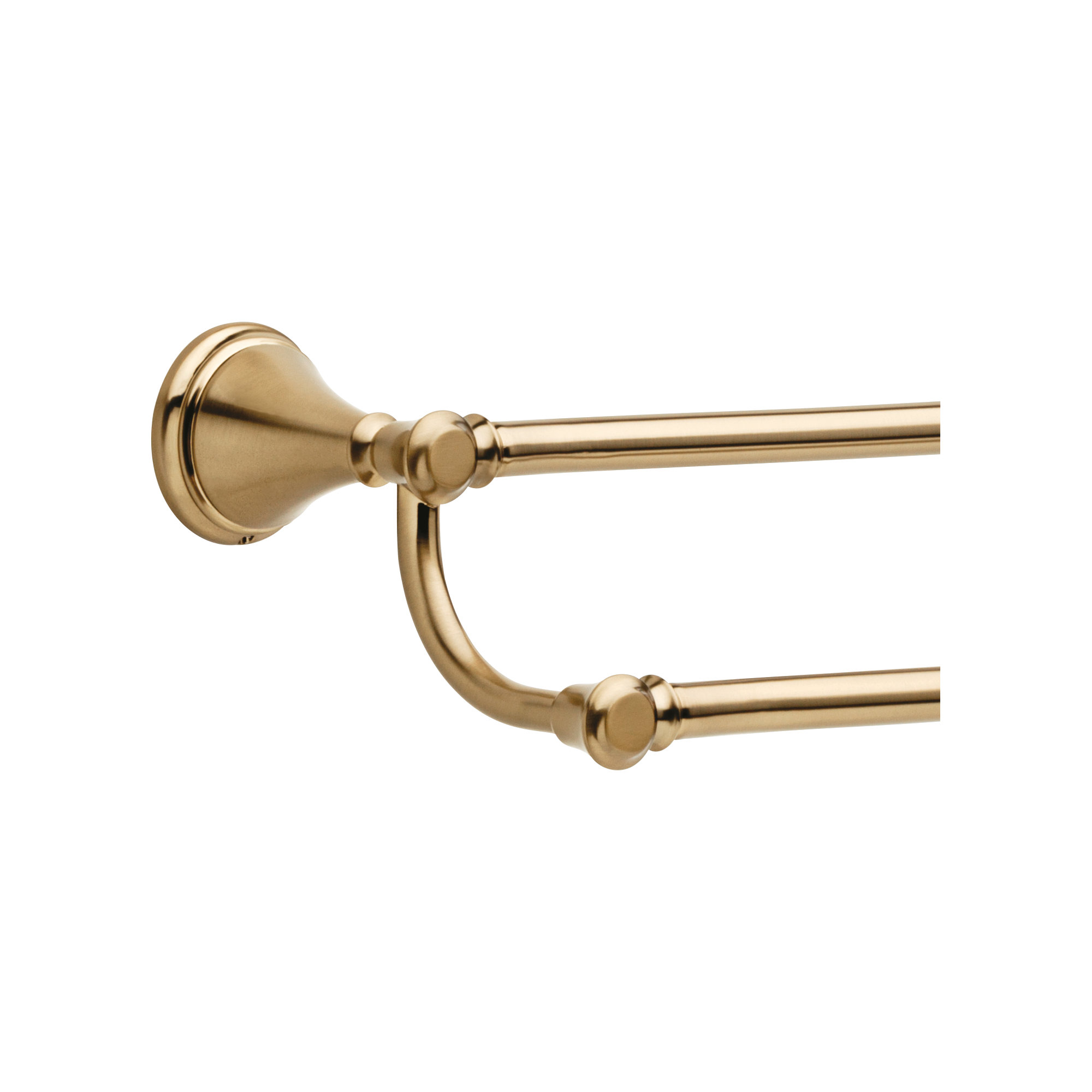 Cassidy 24 in. Wall Mount Double Towel Bar Bath Hardware Accessory, Champagne Bronze