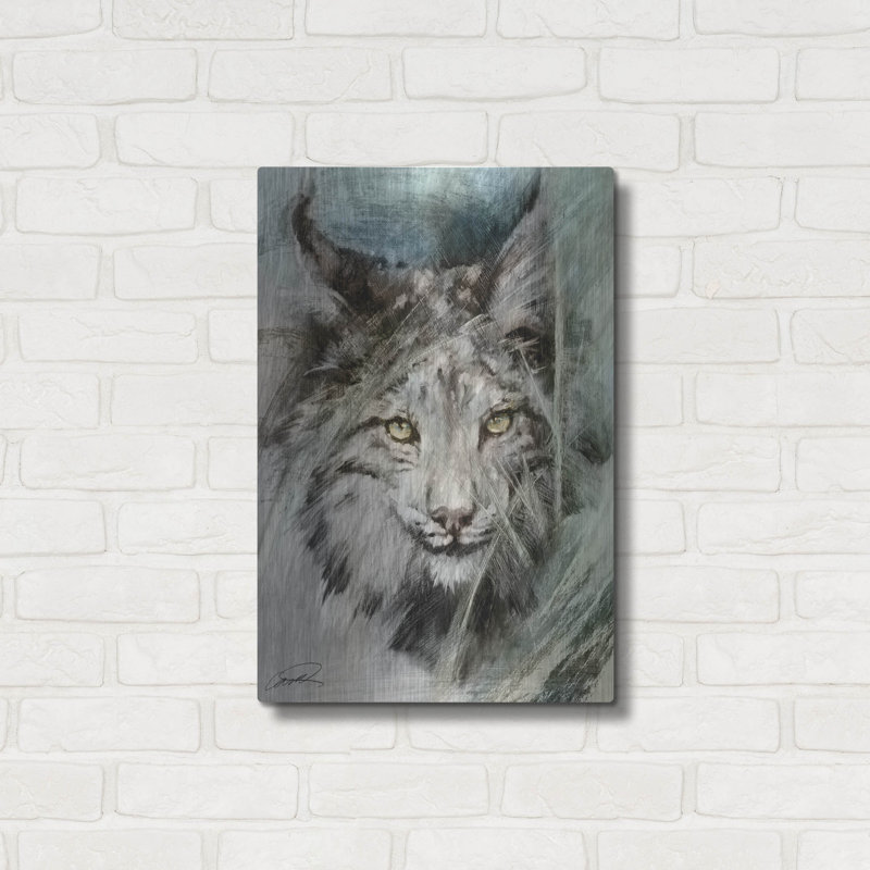 " Lynx Brushstroke " by Robert Campbell, 24" H x 16" W