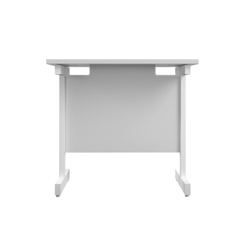 Bouton Metal Base Desk Shell, White, White