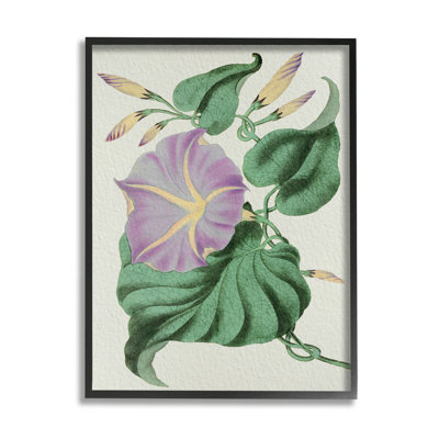 Étude florale rétro mauve jaune matin