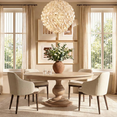 Moore Round Solid Wood Dining Table