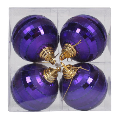 Ornement boule de Noël brillant et mat