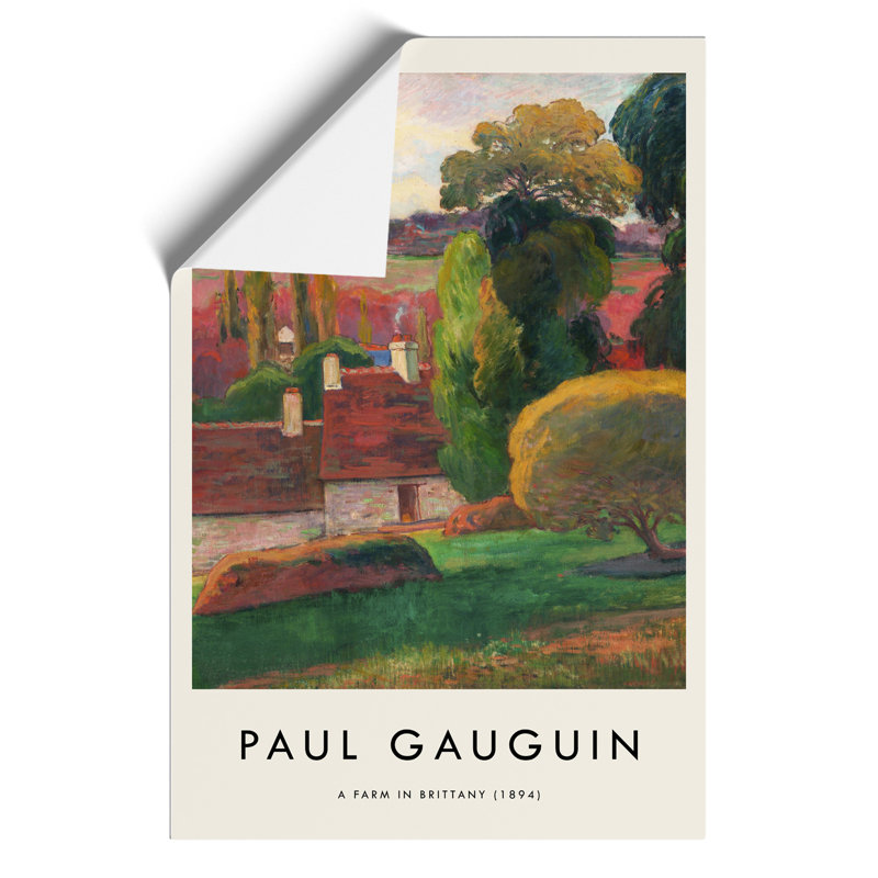 A Farm in Brittany Print by Paul Gauguin - Frameless Print, 42cm H x 30cm W x 0.1cm D