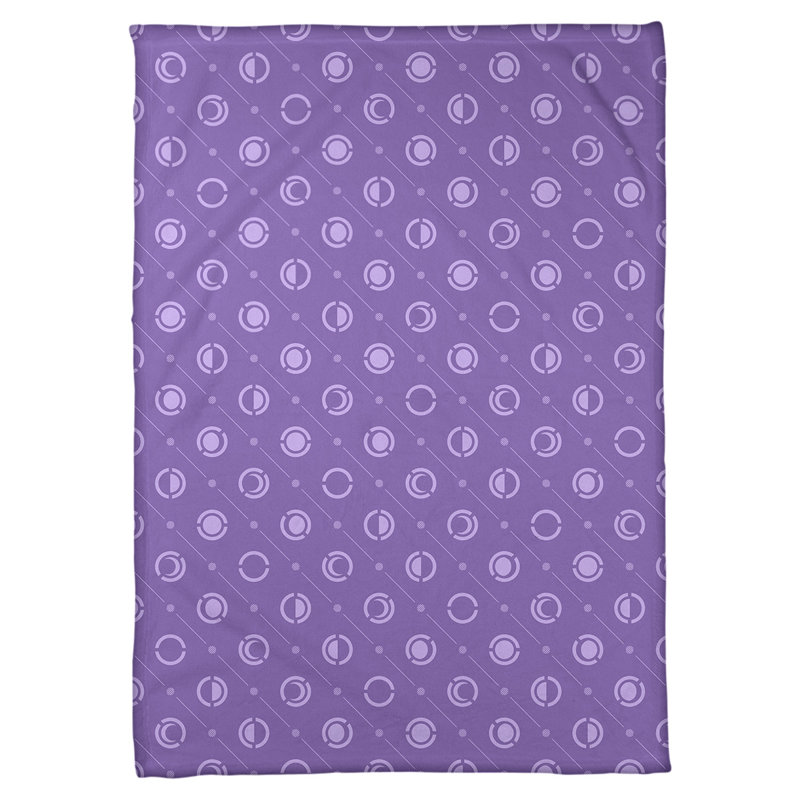 Couverture polaire moon phases, l 60 po x L 80 po, Mauve clair