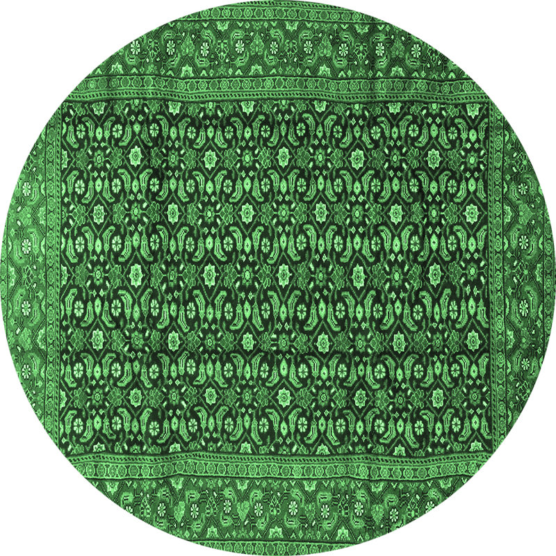 Washable Southwestern Indoor Rug, Round 6'