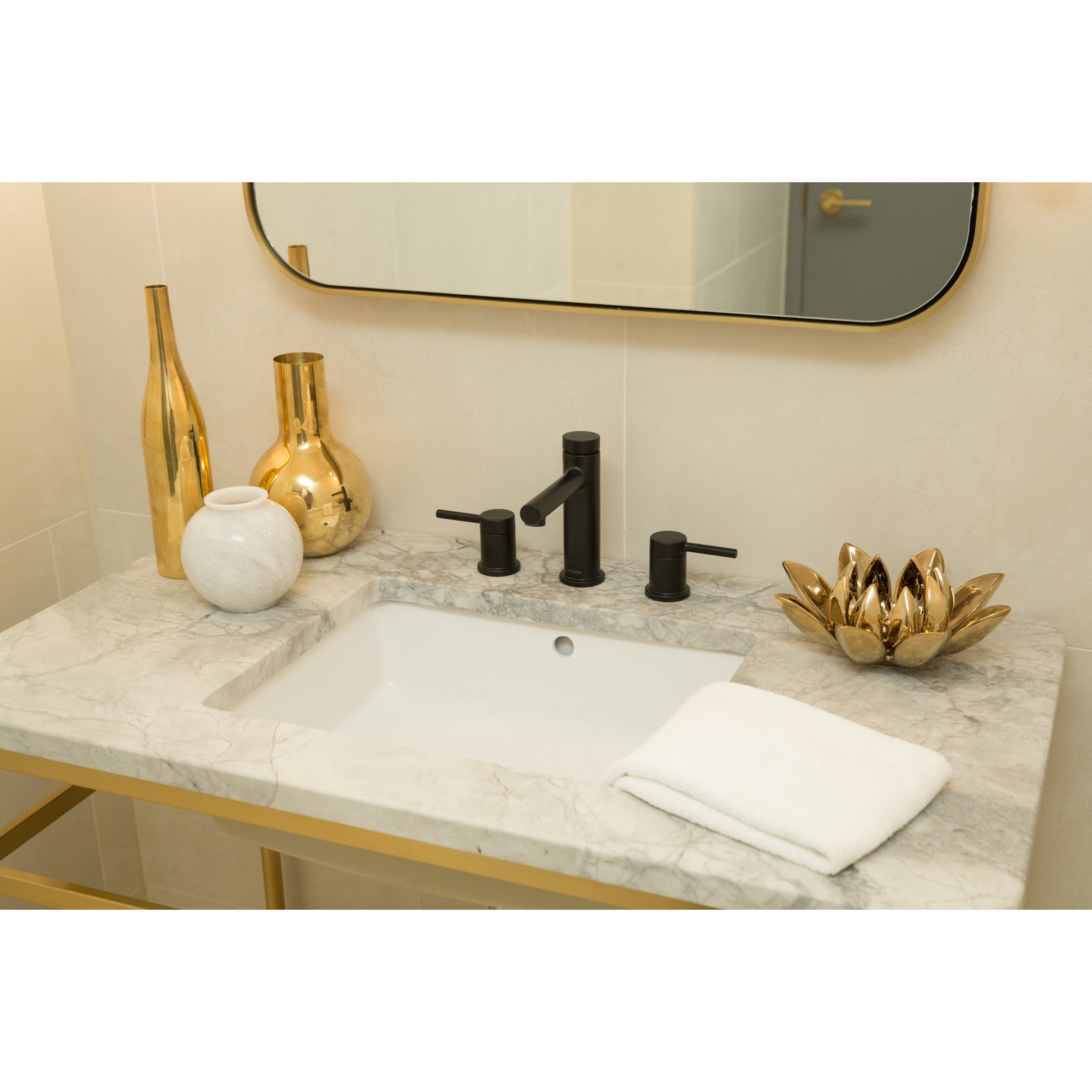 Moen Align Two-Handle Widespread Bathroom Faucet Trim Kit, Valve Required, Matte Black
