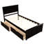 Lit plateforme avec rangement à 2 roulettes Finish-1818466538