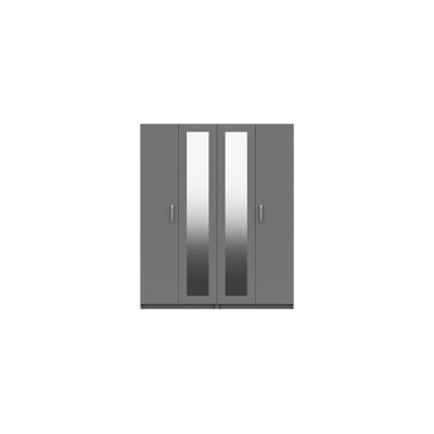 Narvaez 4 Door Manufactured Wood Wardrobe