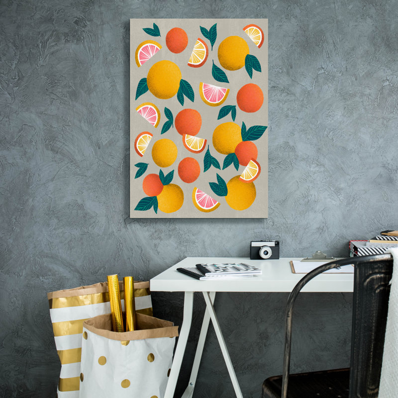 Toile épique Graffiti «Citrus» par Elizabeth Caldwell, 18 po x 26 po, H 26 po x l 18 po