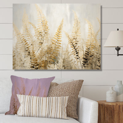 «Golden Ferns Silent Gracefulness» sur toile