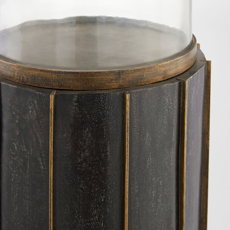 Reed Wood Floor Hurricane, 48" H x 10" W x 10" D