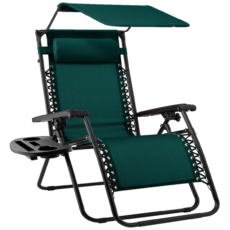 Alahia Folding Recliner Chair, Forest Green