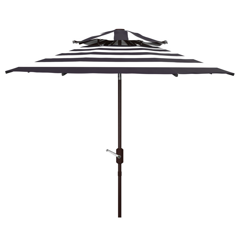 Parasol de plage 8,5 pi Torrens, Bleu marine/blanc