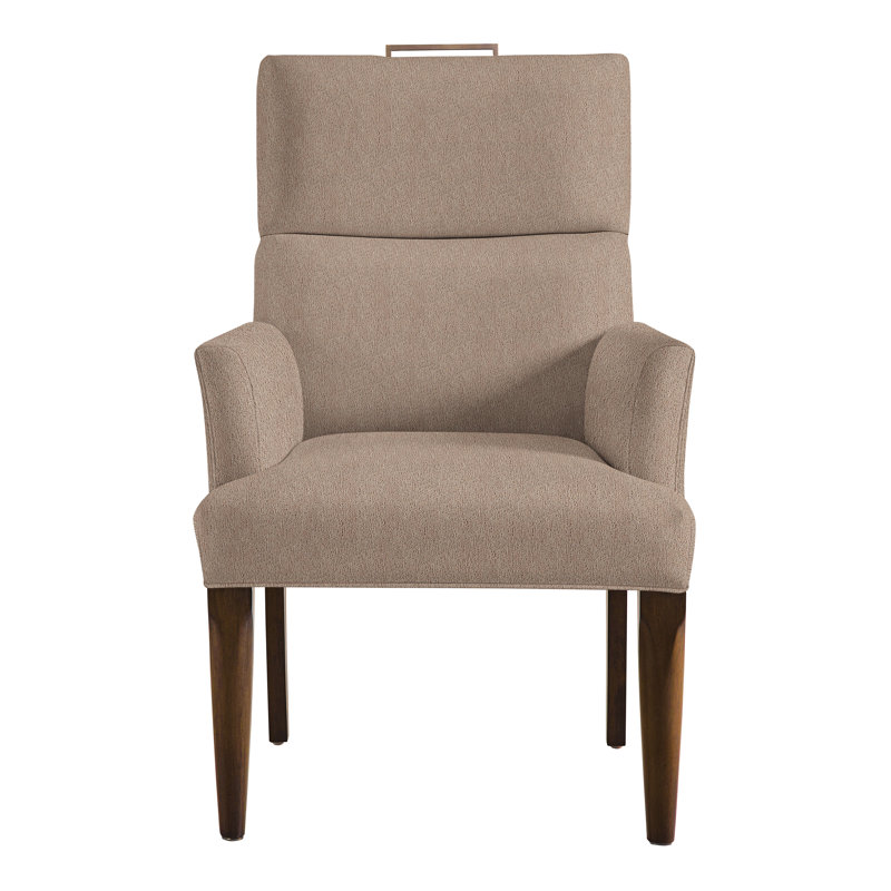 Thom Filicia Home Fabric Tight Back Arm Chair, Casa Blanca, Navada Mushroom