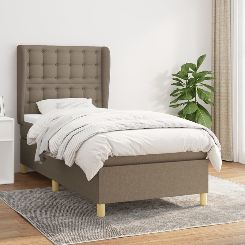 Liang Upholstered Bed, Dark Brown, Twin (100 x 200 cm)