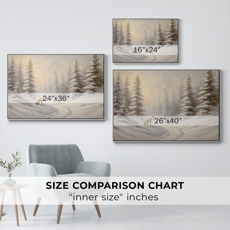 Paysage rétro CLCLV, H 17 po x l 25 po x P 2 po, Toile encadrée flottée blanche