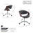 George Oliver Brina Faux Leather Office Chair with Metal Base-1809378119