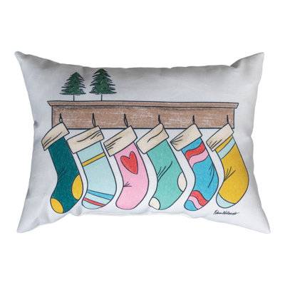 Coussin 18 po x 13 po Waiting for Santa