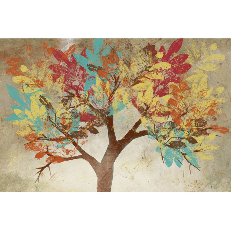 Colotful Tree - Wrapped Canvas Painting, 30cm H x 46cm W x 3.8cm D