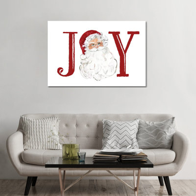 Santa Joy - reproduction d'art murale - toile tendue