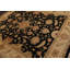 Tapis noir / brun / beige en laine noué à la main de conception unique 7 pi 11 po x 10 pi