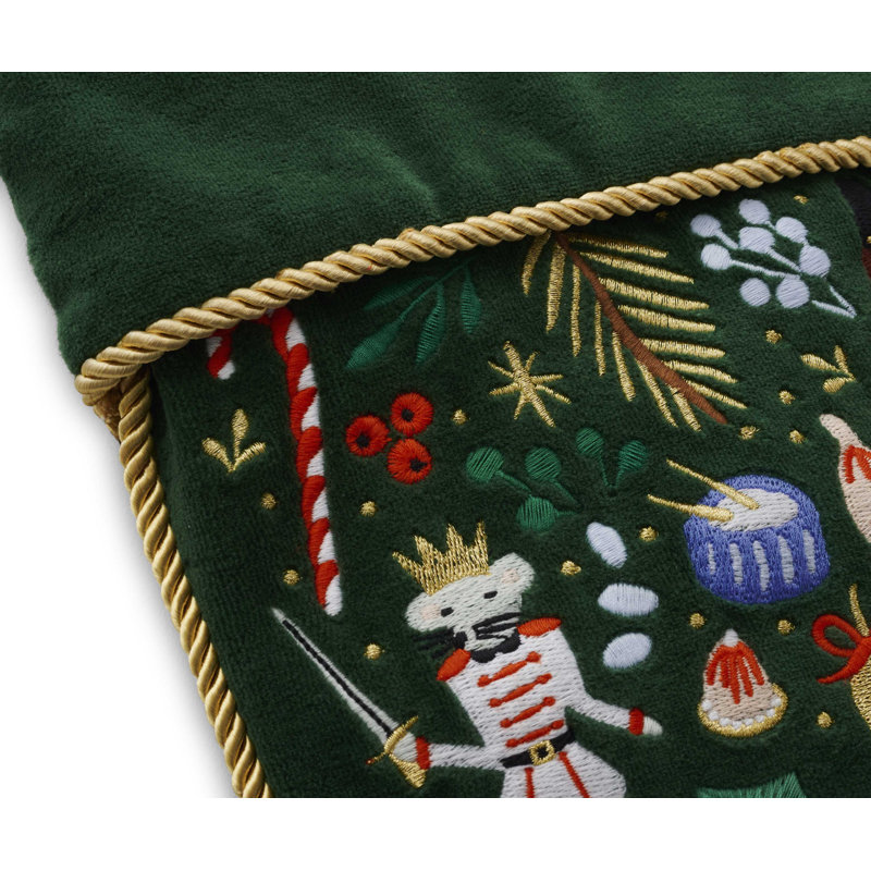 Nutcracker Embroidered Stocking