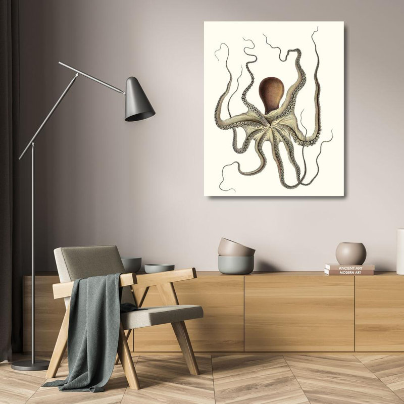«Highland Dunes Inconnue», art sur toile tendue, collection Antique Octopus I, H 24 po x l 20 po