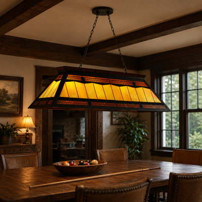 Broyles 4 - Light Pool Table Geometric Pendant By RAM Game Room