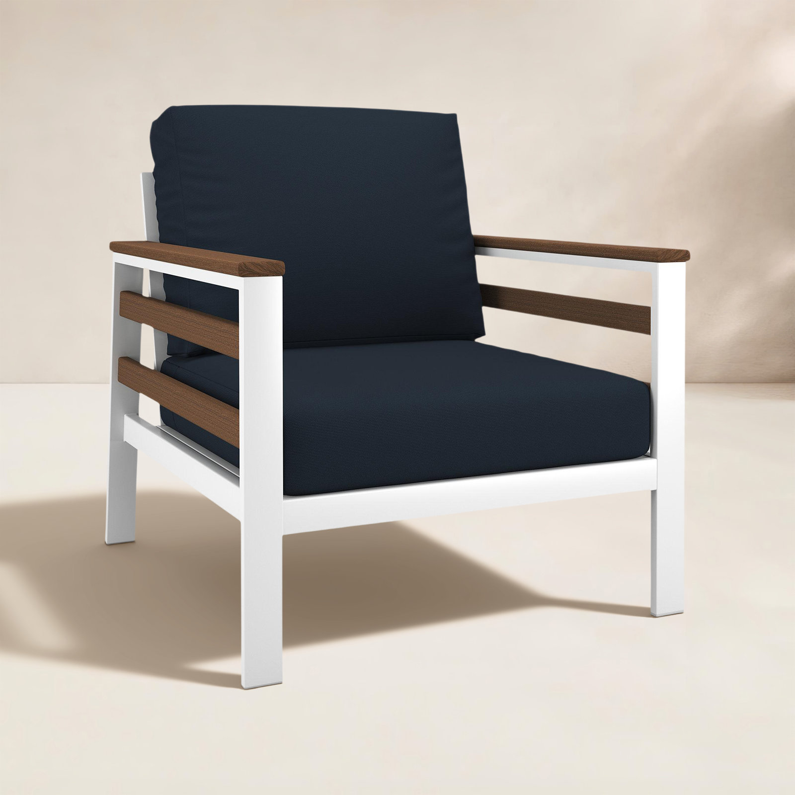 Townsend Sunbrella® Patio Lounge Chair, Canvas Navy