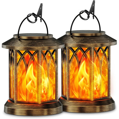 6.18'' Solar Powered Integrated LED Cylinder Lantern