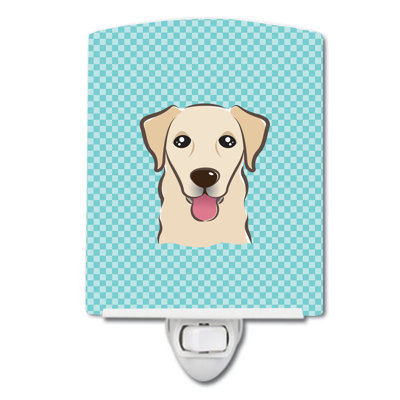 Checkerboard Wirehaired Dachshund Ceramic Night Light