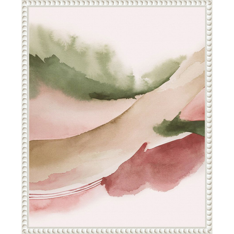 «Strawberry Waves I» par Grace Popp, reproduction d'art sur toile encadrée, H 16 po x l 19,6 po