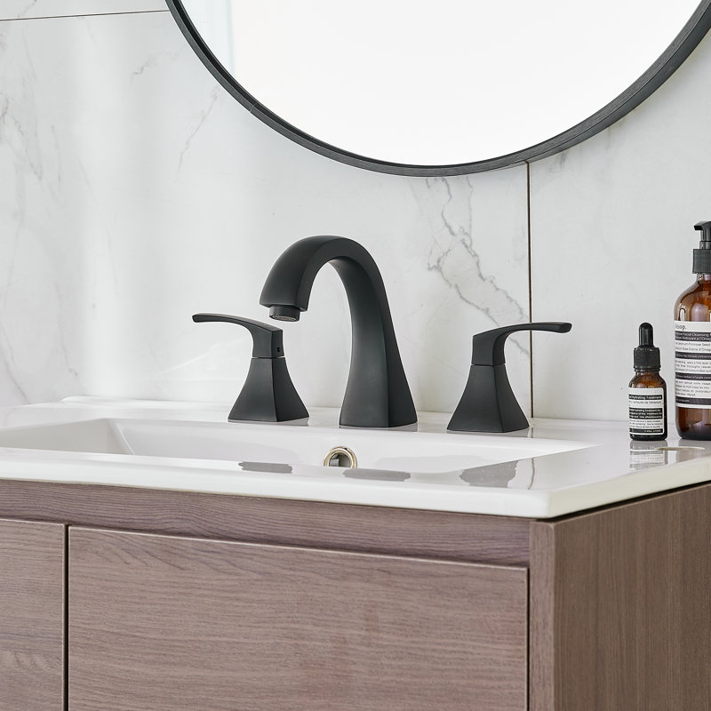 Robinet de salle de bain à large entraxe avec bonde