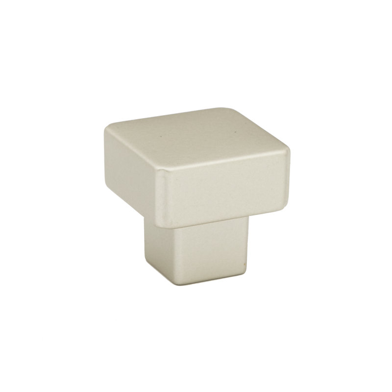 Quadrato Square Knob, Matte Nickel