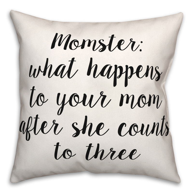 Black And White Typography Collection Throw Pillow