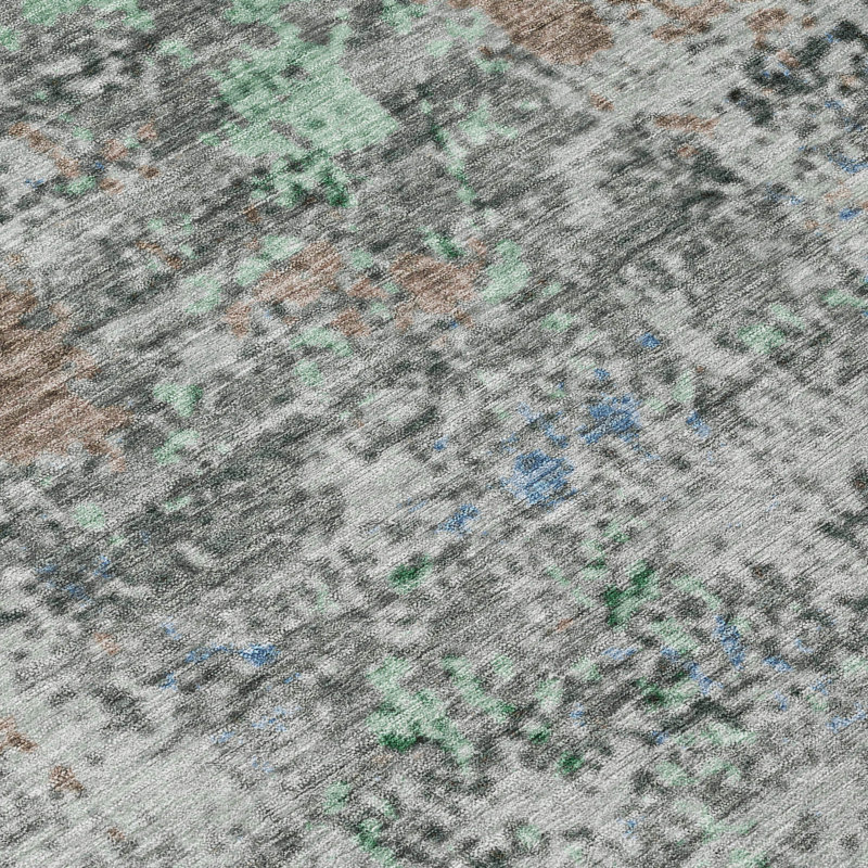 Tapis taupe Xhevrie intérieur / extérieur lavable à la machine, Rectangle 9 pi x 12 pi